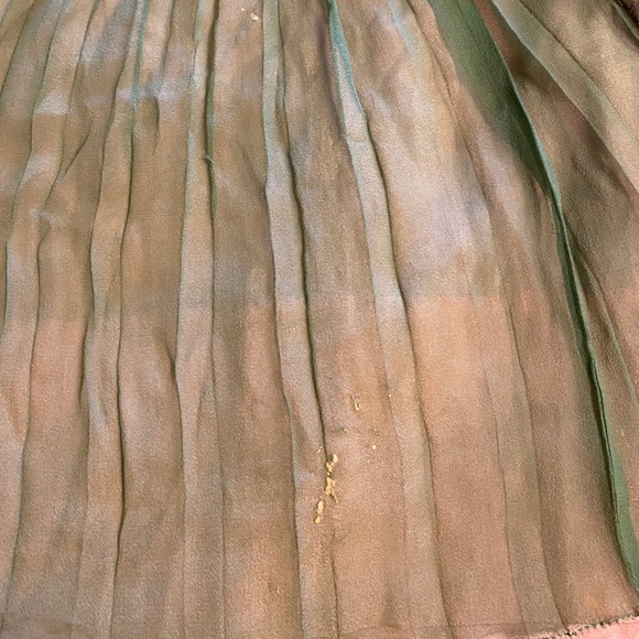 Vintage 1920s Green Chiffon & Lace Flapper Dress - Picture 10 of 11